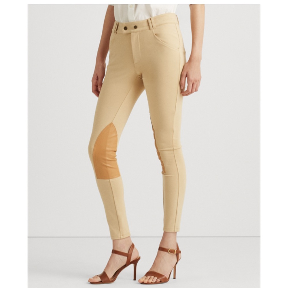 Ralph Lauren Beige Skinny Jumpsuit Pants